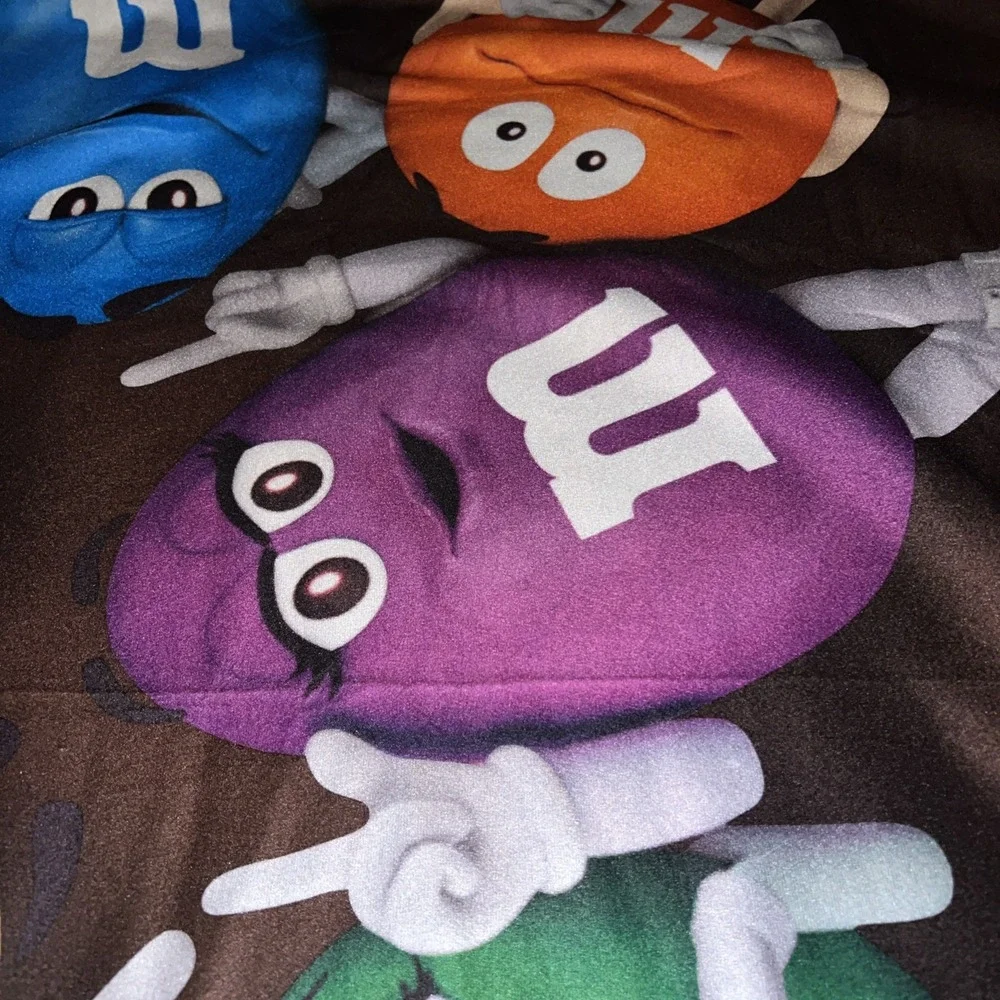 M&Ms Fleece Lightweight‎ Throw Blanket Mars Chocolate Candy Characters 60
